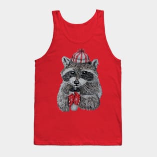 Raccoon's Cozy Winter Tank Top